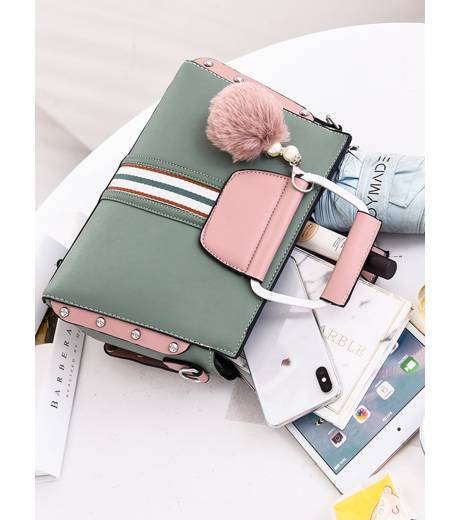 Gloria's Pom Pom Bag (Green) - Image 3
