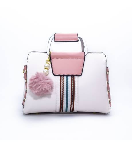 Gloria's Pom Pom Bag (White) - Image 1