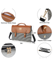 Brown Stripped Laptop Bag - Thumbnail 2