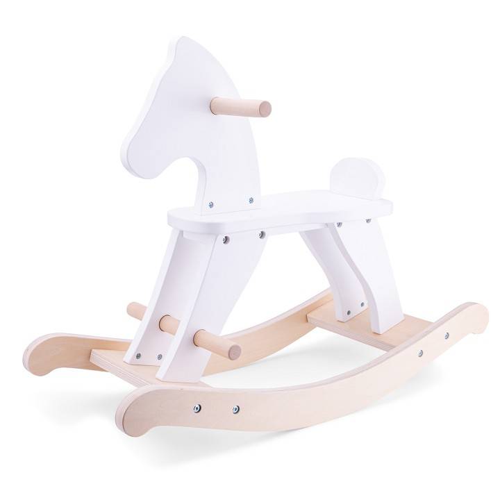 Wooden Rocking Horse White nsejt.mt