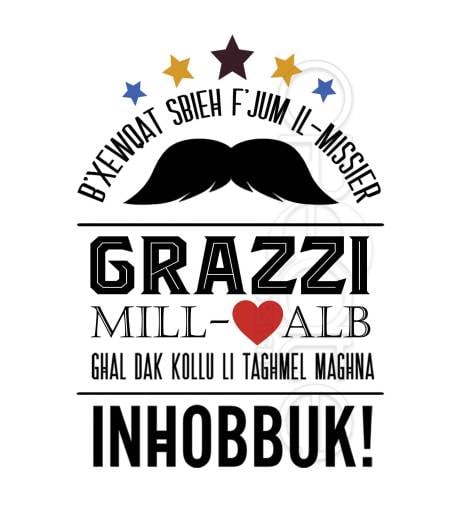 Kartolina ta' Jum il-Missier (Grazzi mill-qalb, stilel u mustaċċi) - Image 1