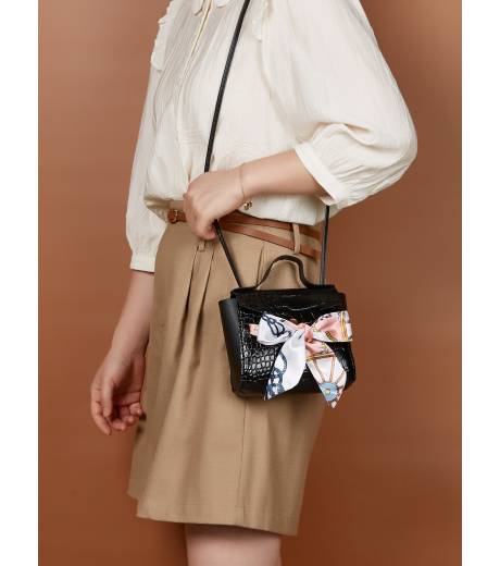 Mini Croccy Purse (Black) - Image 2