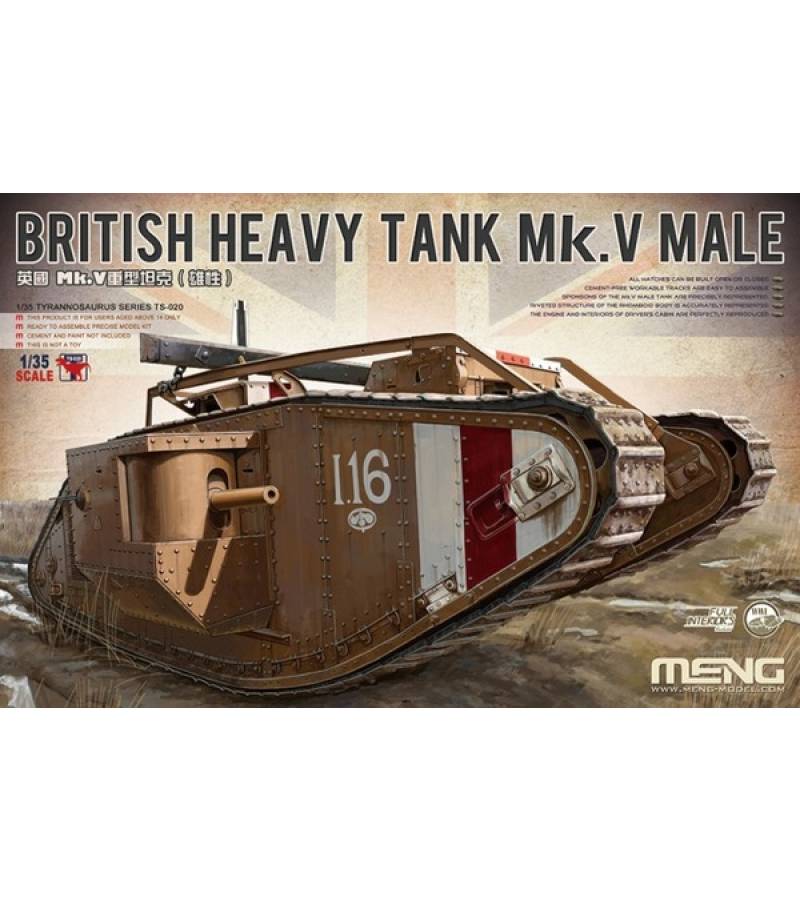 1:35 WWI BRITISH HEAVY TANK Mk. V MALE