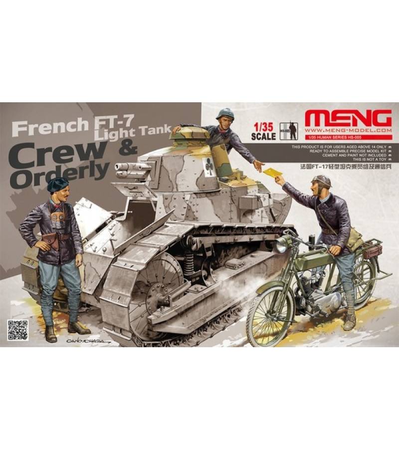 1:35 WWI FRENCH FT-17 LIGHT TANK CREW & ORDERLY