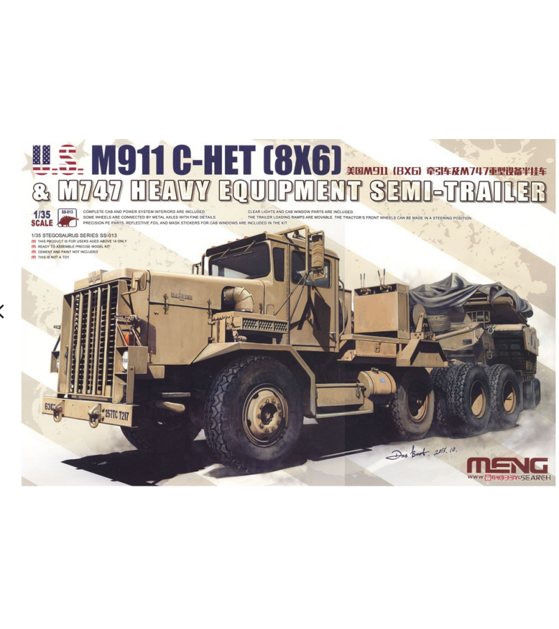 1:35 US M911 C-HET & M747 HVY EQUIP SEMI TRAILER