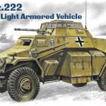 1:72 SD.KFZ.222 GERMAN LIGHT ARMOURED VEHICLE