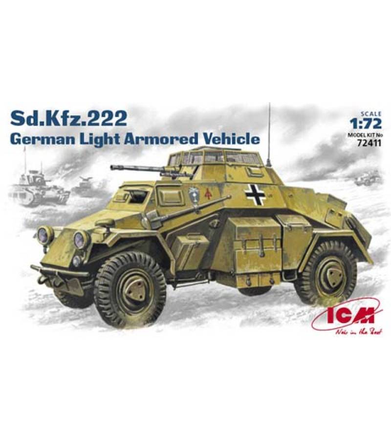 1:72 SD.KFZ.222 GERMAN LIGHT ARMOURED VEHICLE