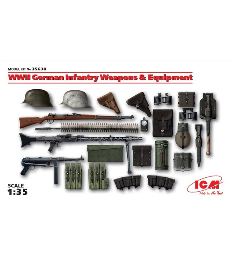 1:35 WWII GERMAN INFANTRY WEAPONS & EQUIP