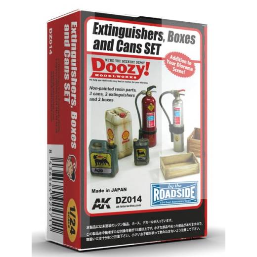 1:24 EXTINGUISHERS, BOXES AND CANS SET