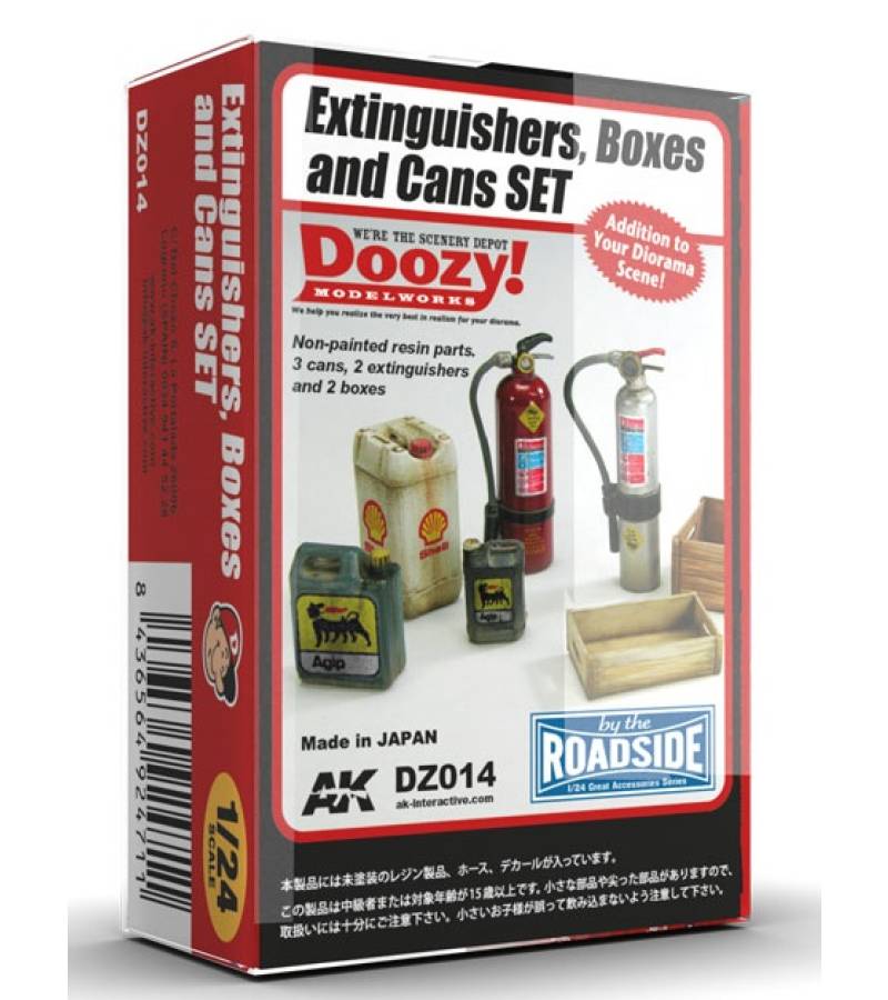 1:24 EXTINGUISHERS, BOXES AND CANS SET