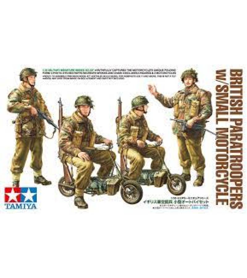 1:35 BRITISH PARATROOPERS WITH SMALL MOTORCYCLE