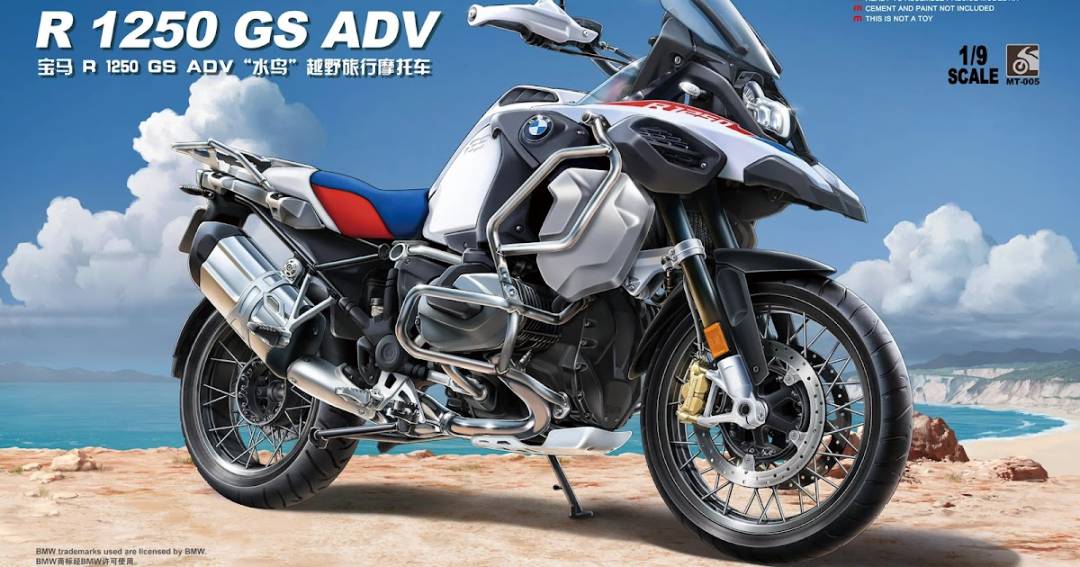 Maquette Moto BMW R1250 GS Adventure, échelle 1:9, Moulée Sous Pression, Alliage, Jouet Enfant
