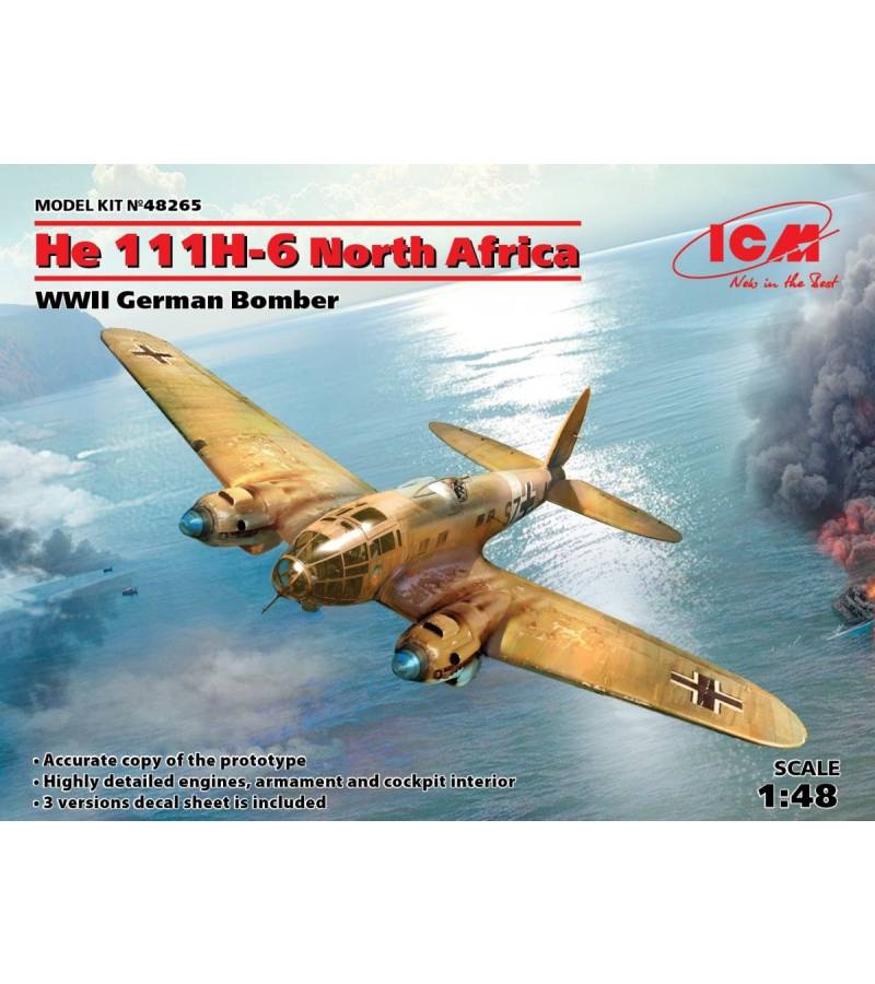1:48 He 111H-6 NORTH AFRICA,WWII GERMAN BOMBE