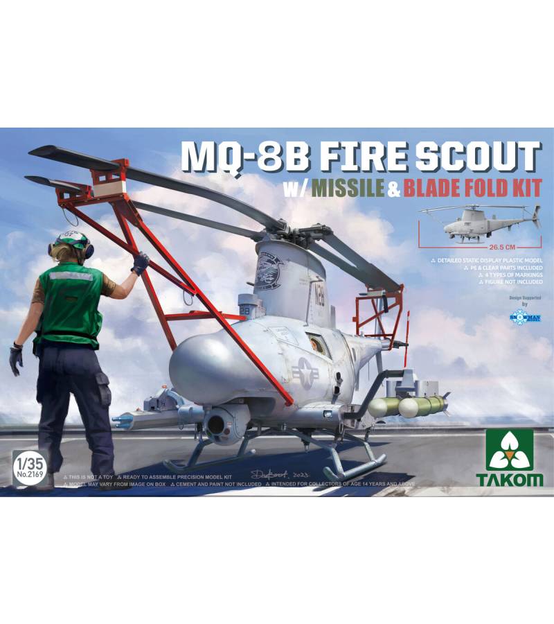 1:35 MQ-8B FIRE SCOUT W/MISSILE & BLADE FOLD KIT
