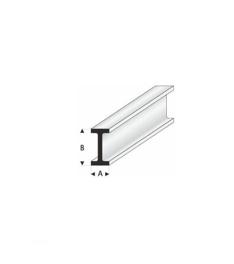 I-BEAM STYRENE PROFILE 1.75x1.75mm RED