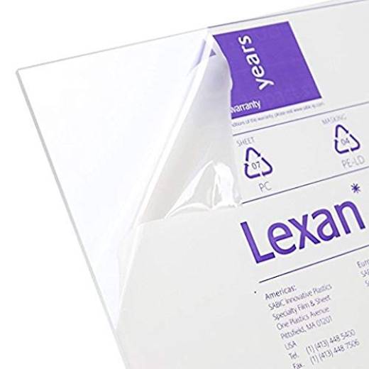 SHEETS LEXAN CLEAR 194x320mm 1.0mm