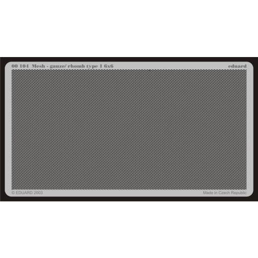 MESH GAUZE/RHOMB TYPE 1 6X6 photoetch