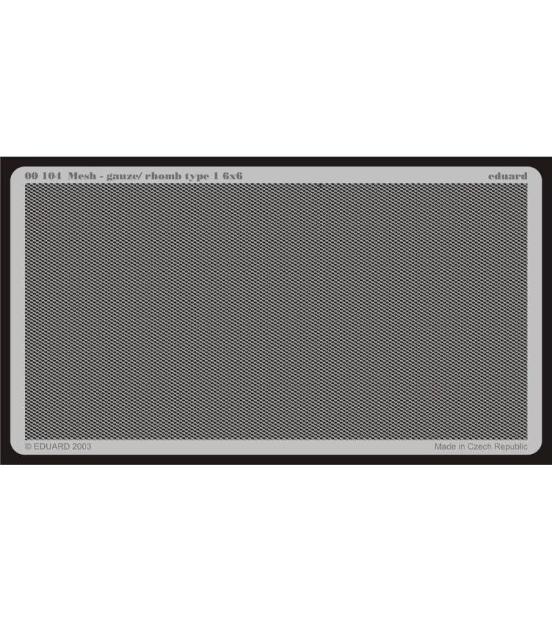 MESH GAUZE/RHOMB TYPE 1 6X6 photoetch