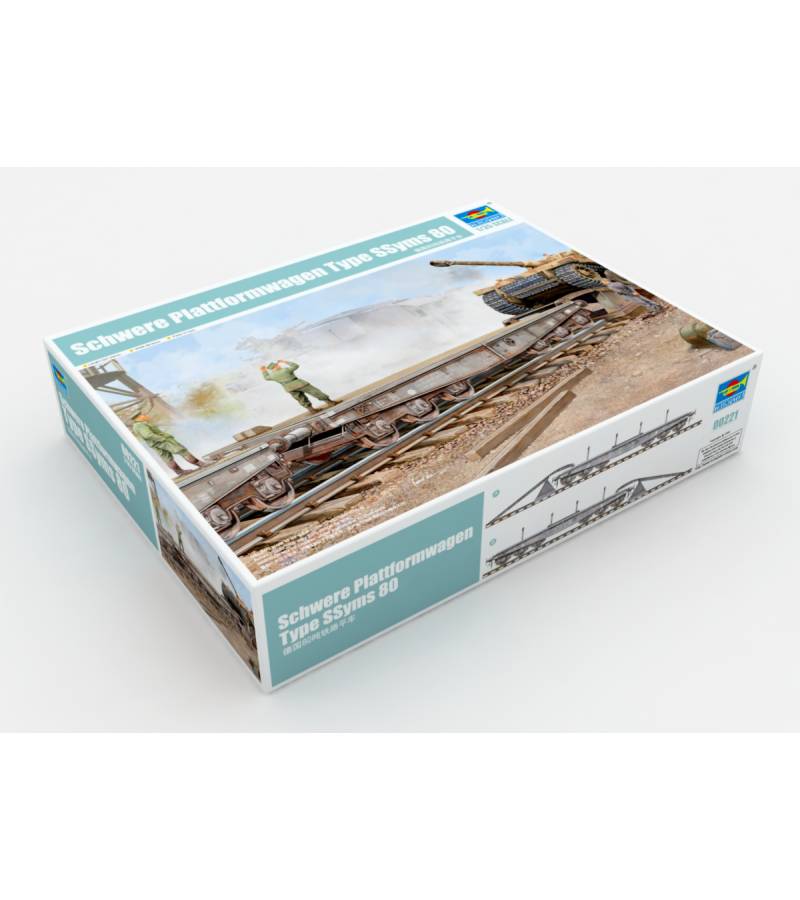 1:35 SCH PLATTFORM WAGEN TYPE SSYMS 80 TRAIN SET