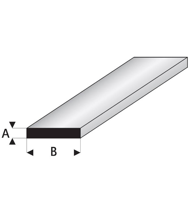 STRIP STYRENE PROFILE 1.5x8.0mm GRN
