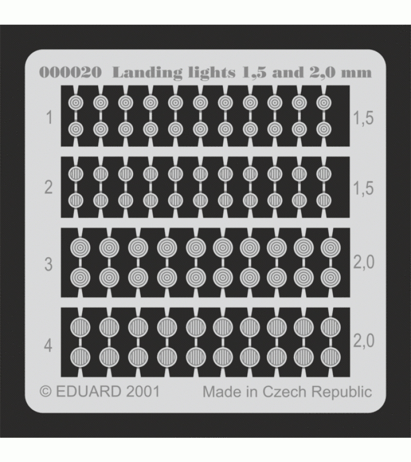 LANDING LIGHTS 1,5 AND 2MM