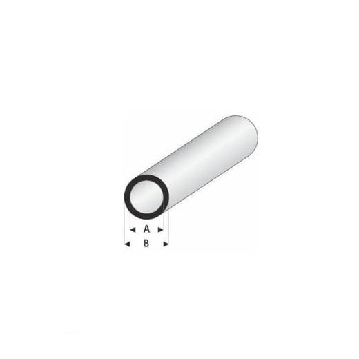 ROUND TUBE STYRENE PROFILE 2.0x4.0mm BLU