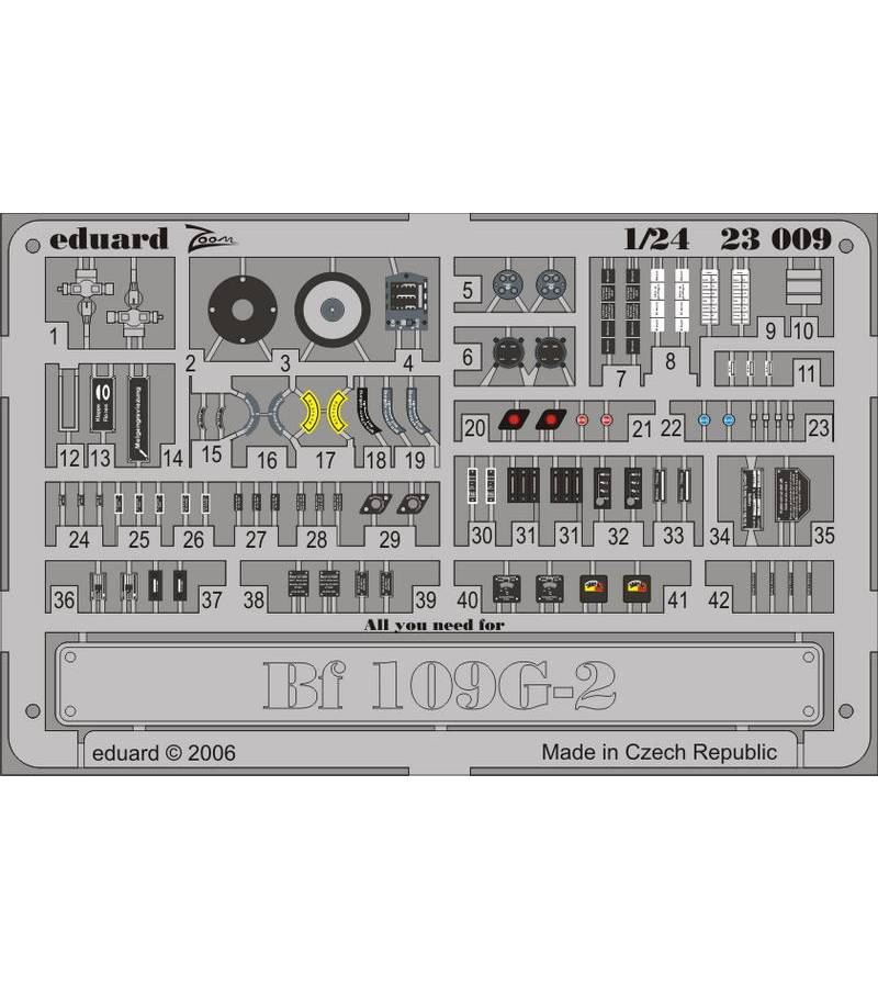 1:24 BF109G-2 PLACARDS S.A. photoetch