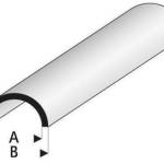 HALF RND STYRENE PROFILE 4.0mm BLU