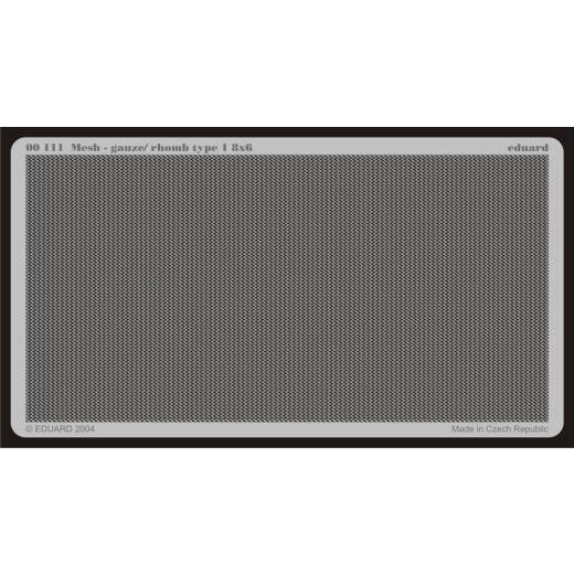 MESH GAUZE/RHOMB TYPE 8X6 photoetch