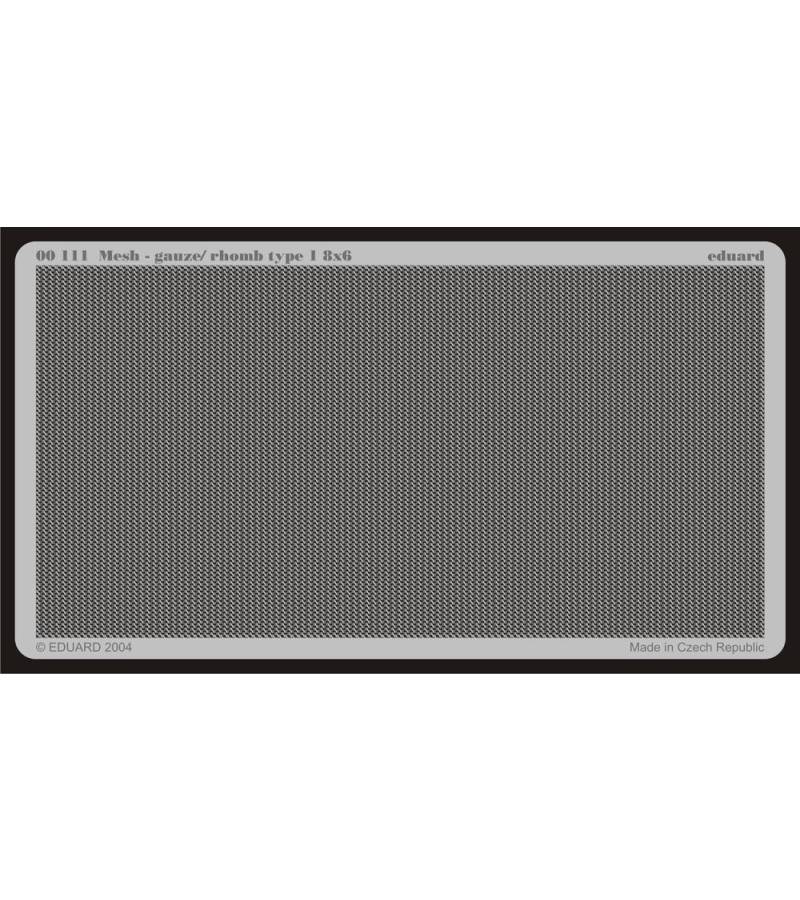 MESH GAUZE/RHOMB TYPE 8X6 photoetch