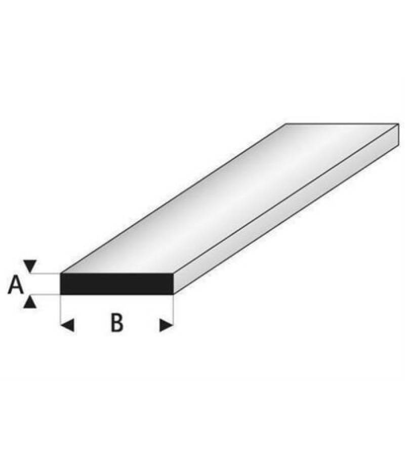 STRIP STYRENE PROFILE 2.0x7.0mm YEL
