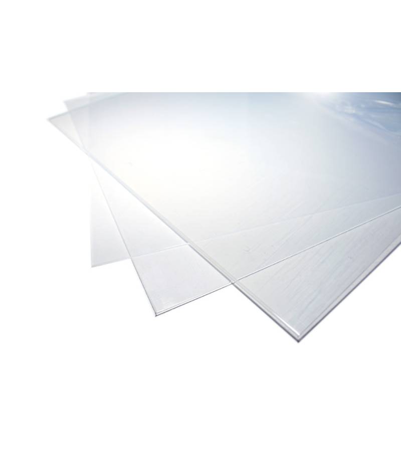 SHEETS PVC CLEAR 194x320mm 0.25mm