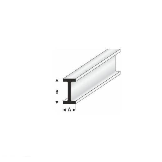 I-BEAM STYRENE PROFILE 3.0x6.0mm GRN