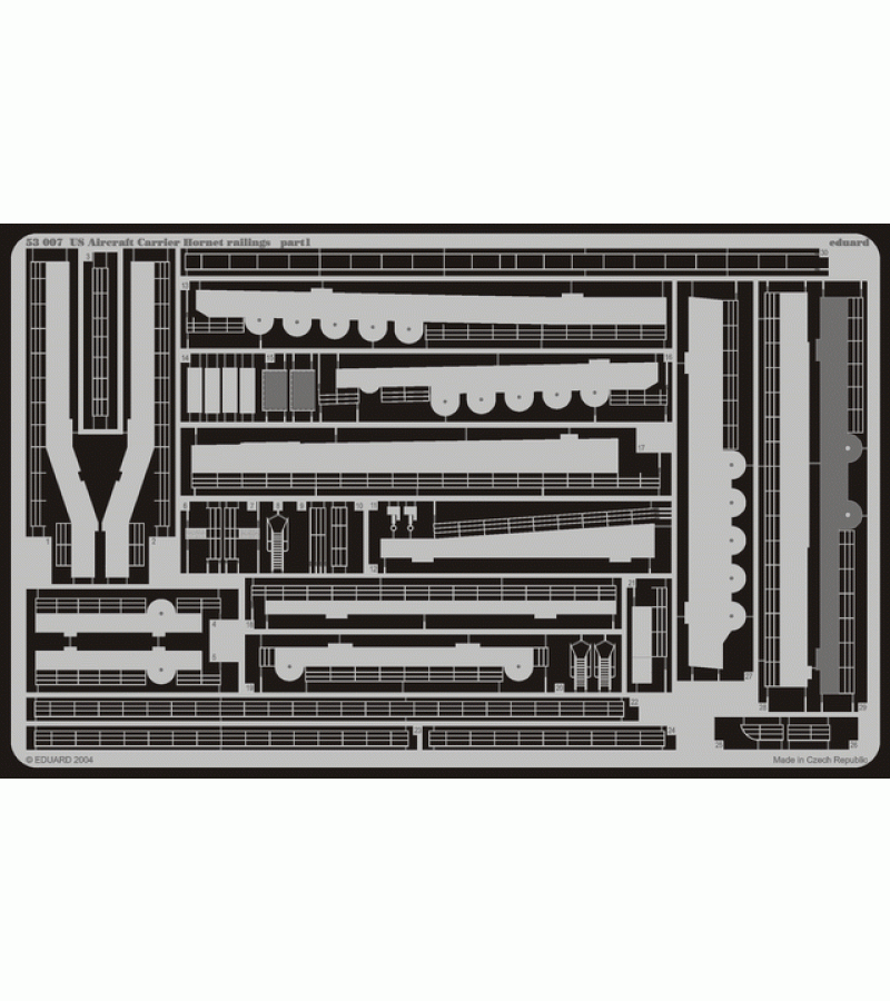 1:350 US HORNET RAILINGS photoetch