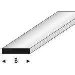 STRIP STYRENE PROFILE 2.0x8.0mm YEL
