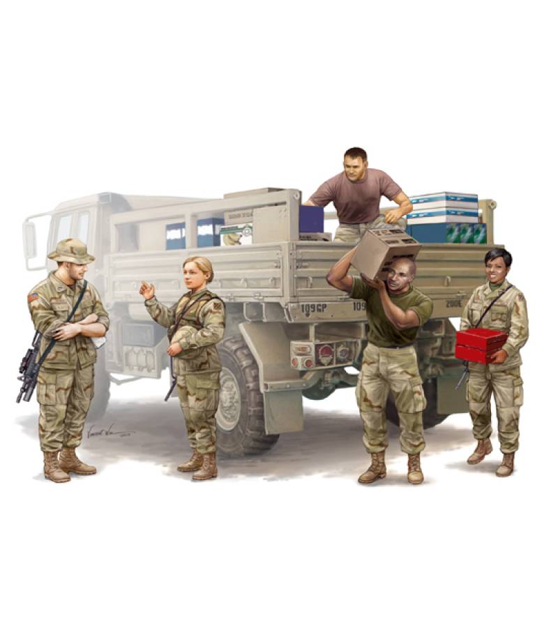 1:35 MOD US SOLDIERS LOGISTICS SUPPLY TEAM