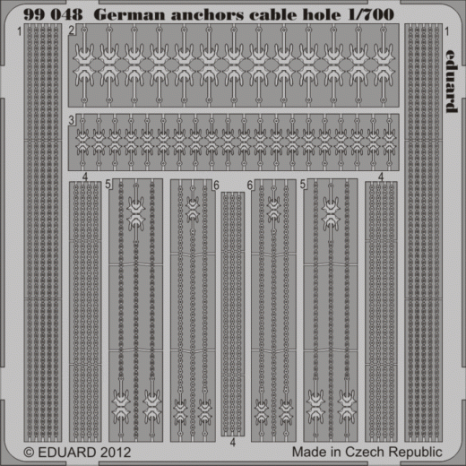 1:700 GERMAN ANCHORS photoetch