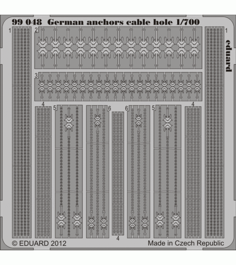 1:700 GERMAN ANCHORS photoetch
