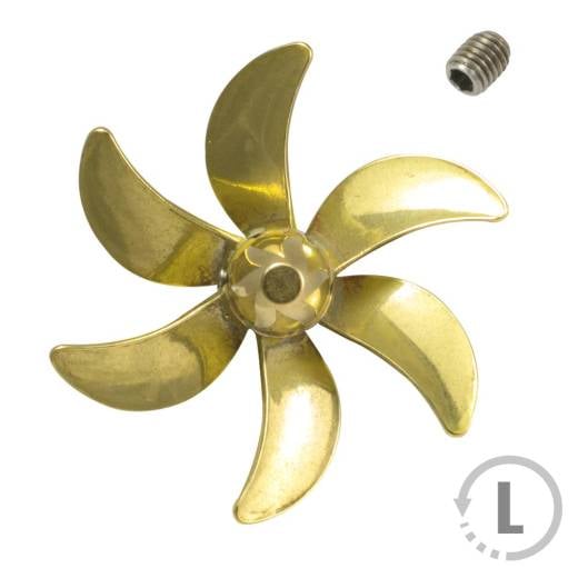 LAPEL PROP 3BLADED SILV PLATED 20MM