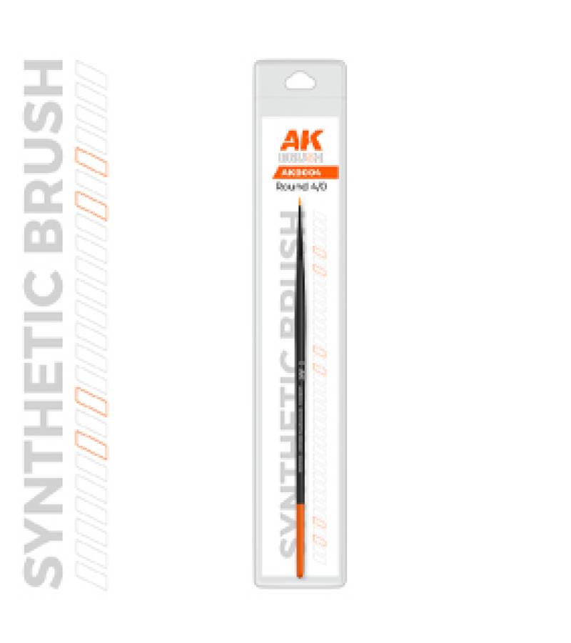 AK SYNTHETIC BRUSH ROUND 4/0