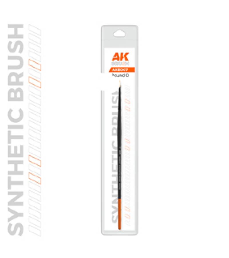 AK SYNTHETIC BRUSH ROUND 0