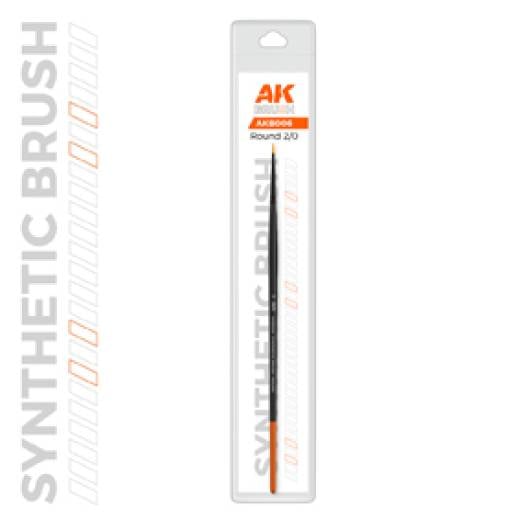 AK SYNTHETIC BRUSH ROUND 2/0