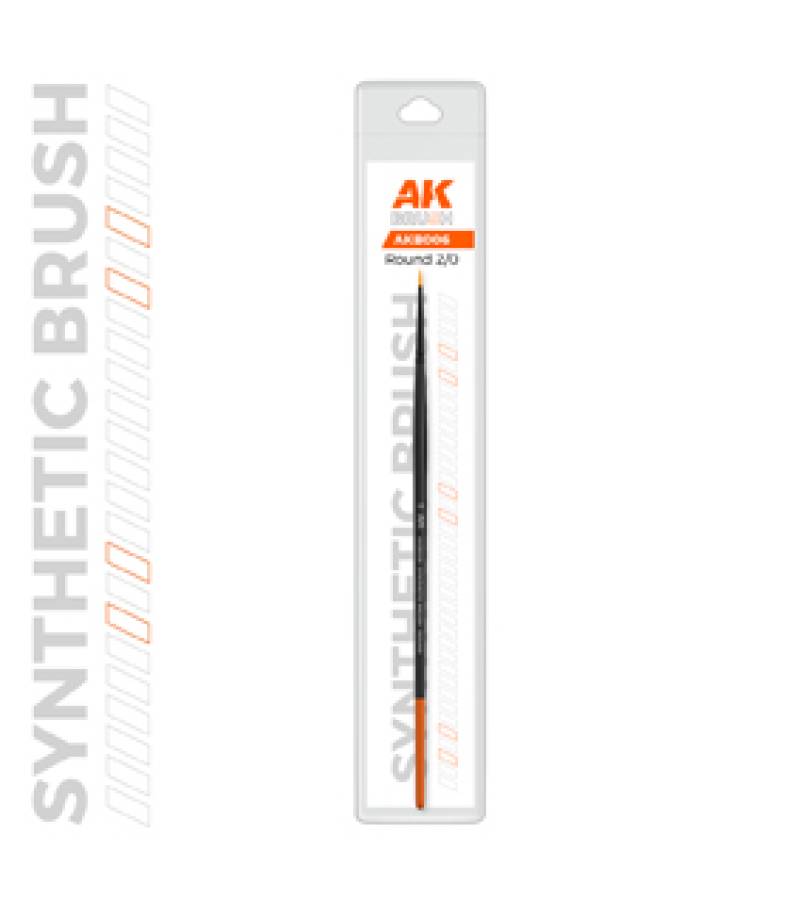 AK SYNTHETIC BRUSH ROUND 2/0
