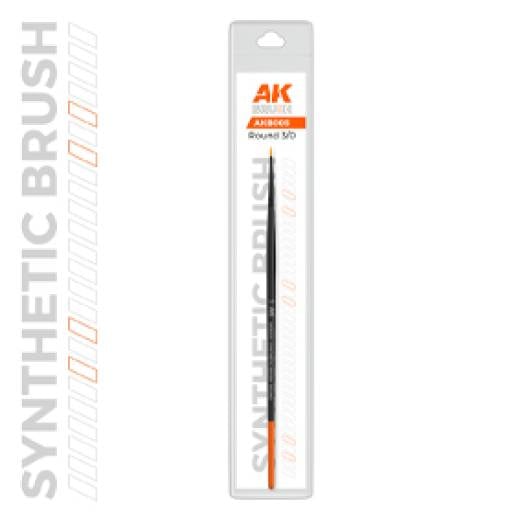 AK SYNTHETIC BRUSH ROUND 3/0