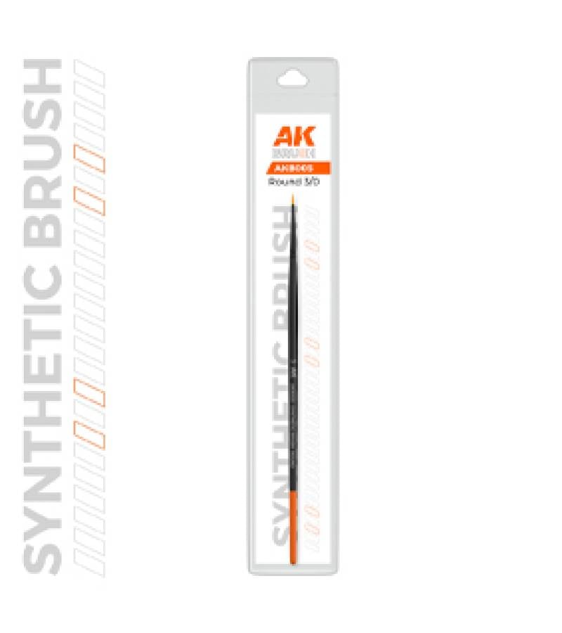 AK SYNTHETIC BRUSH ROUND 3/0