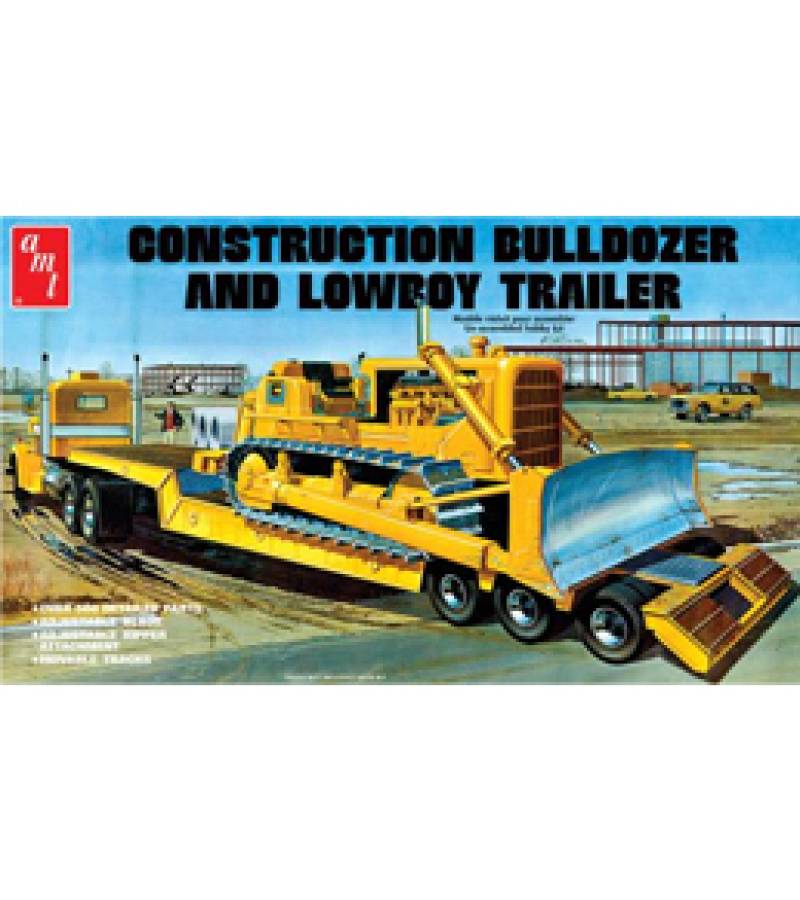 1:25 LOWBOY TRAILER & BULLDOZER COMBO