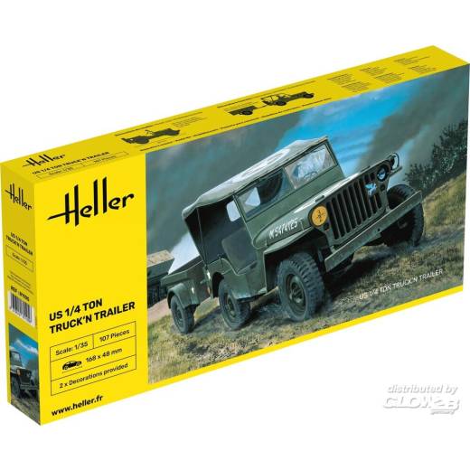 1:35 US 1/4 TON TRUCK 'N TRAILER JEEP