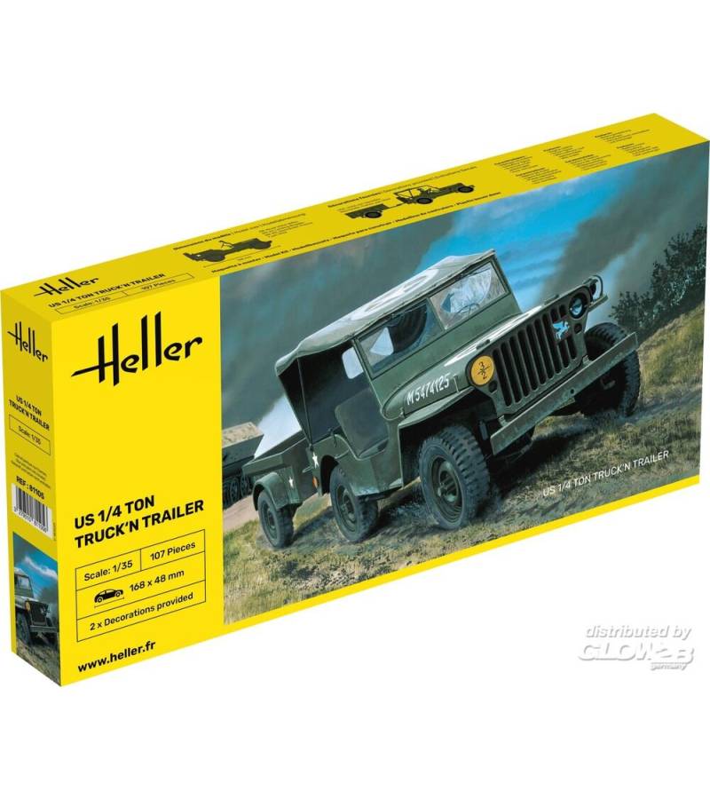 1:35 US 1/4 TON TRUCK 'N TRAILER JEEP