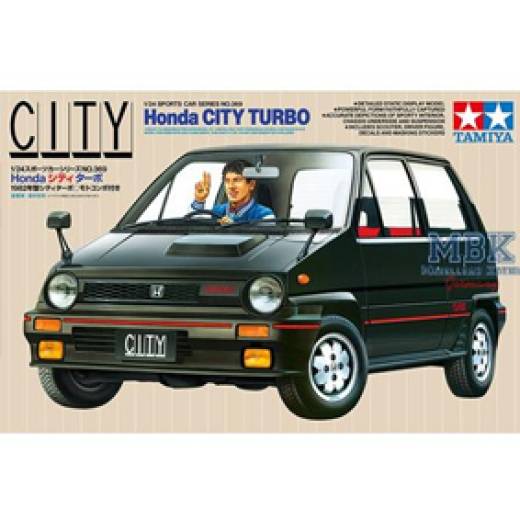 1:24 HONDA CITY TURBO WITH SCOOTER