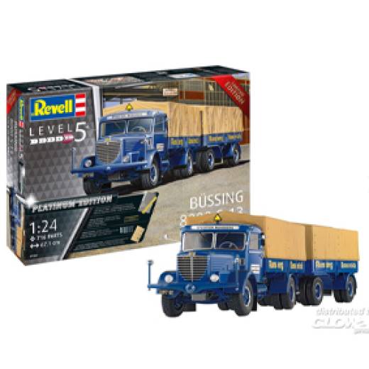 1:24 BUSSING 8000 S13 MIT TRAILER PLATINUM EDITION